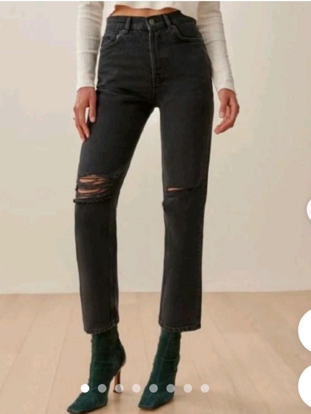 Reformation Cynthia High Rise Straight Jeans